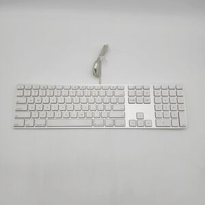 Genuine Apple A1243 Wired Mac Standard USB Keyboard w/ Numeric‎ Keypad White